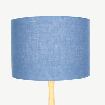 Linen Dusty Blue Lampshade, 2 of 8
