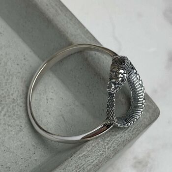 Sterling Silver Ouroboros Snake Ring, 8 of 11