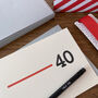 'Milestone 40' Letterpress Birthday Card, thumbnail 1 of 2