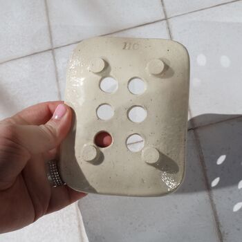 Ceramic Soap Dish With Hand Painted Sea Shell Pattern, 3 of 3