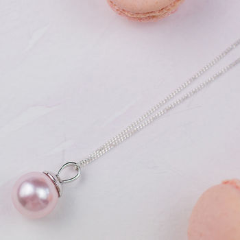 Pearl Pendant Necklace In Silver, 7 of 8