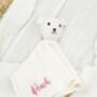 Pink Personalised Embroidered New Baby Name Cardigan, thumbnail 11 of 12