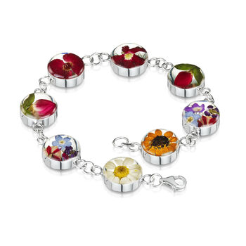 Sterling Silver Bracelet Handmade With Real Flowers, 2 of 10