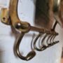 Antiqued Gold Retro Mirror Rack And Hooks, thumbnail 3 of 5