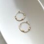 Petite Fair Trade And White Delica Beads Hoops, thumbnail 4 of 5