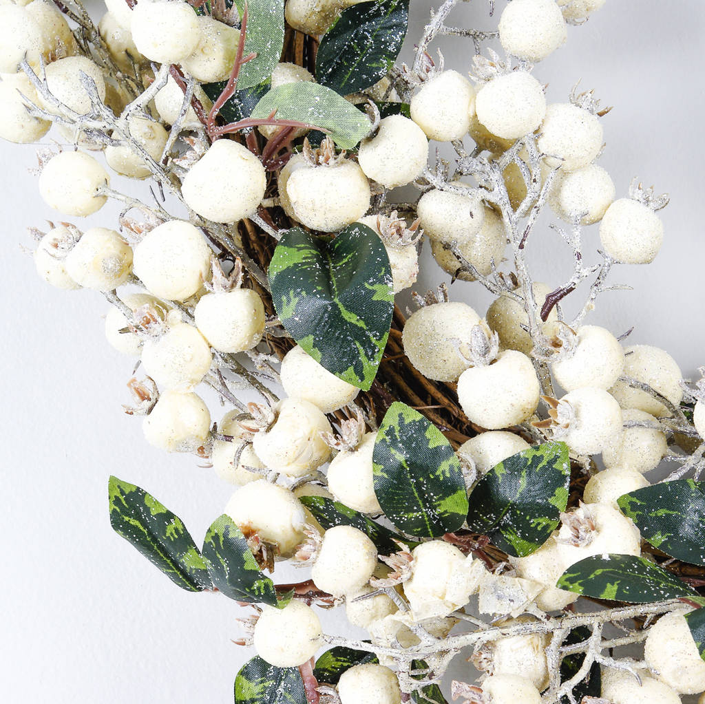 white snowberry christmas wreath by ella james white snowberry christmas wreath by ella james