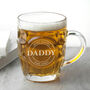 Personalised Emblem Dimpled Beer Glass, thumbnail 1 of 6