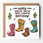 Boot Scootin' Birthday Card, thumbnail 1 of 3