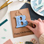 Personalised 10th Gift Birthday Card Wooden Letter, thumbnail 1 of 2