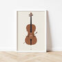 Cello Print | Cellist Instrument Poster, thumbnail 1 of 8