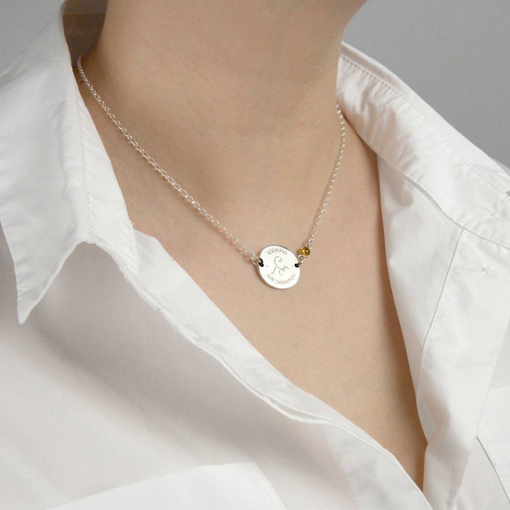 Personalised Birthstone Necklace Or 
