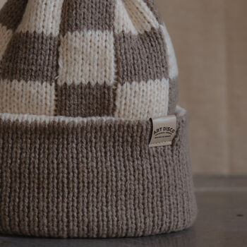 Checkerboard Bobble Hat, 3 of 4