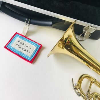 Personalised Luggage Tag, Instrument Case Label, 5 of 8