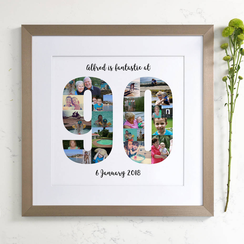 Personalised 90th Birthday Photo Collage, 1 of 8