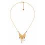 Long Statement Gold Plate Necklace, thumbnail 2 of 3