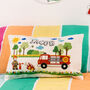 Personalised Fire Fighter Illustration Bedroom Cushion, thumbnail 2 of 6