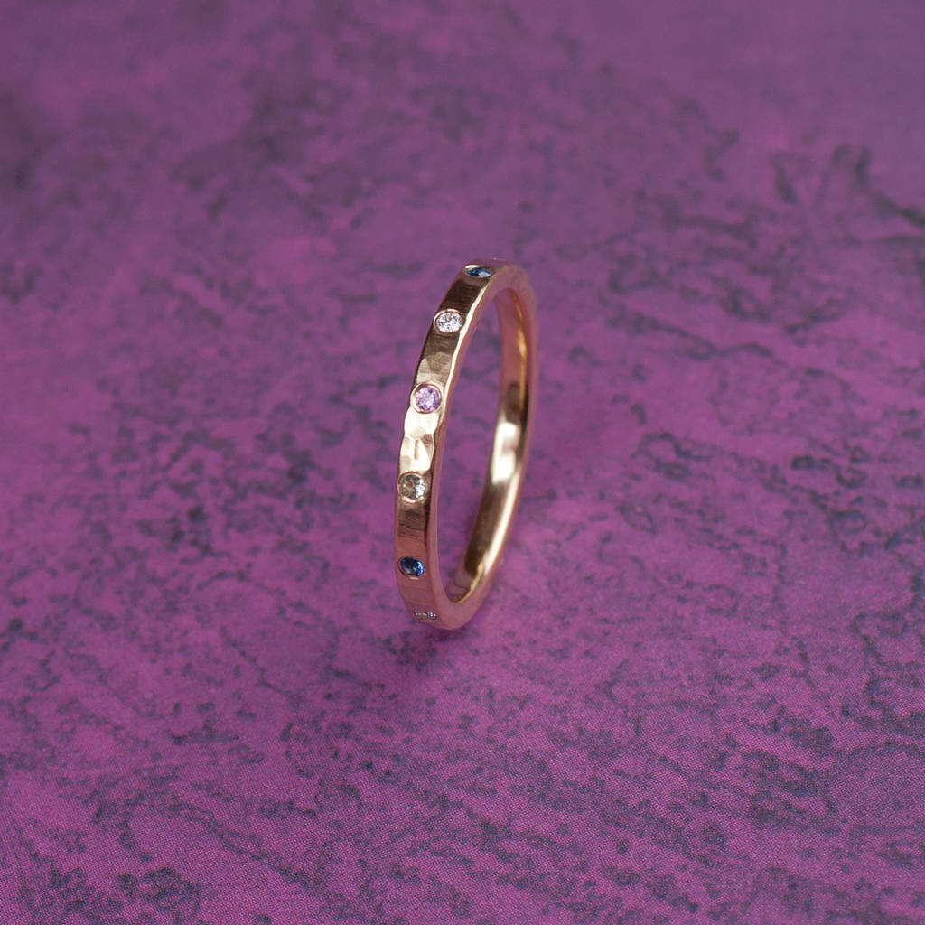 Sapphire And Diamond Eternity Ring By Mabel Hasell | notonthehighstreet.com