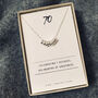 70th Birthday Gift Silver Necklace, thumbnail 2 of 4