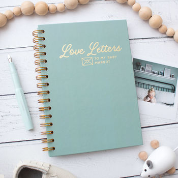 Personalised Love Letters To My Baby Foil Notebook, 5 of 11