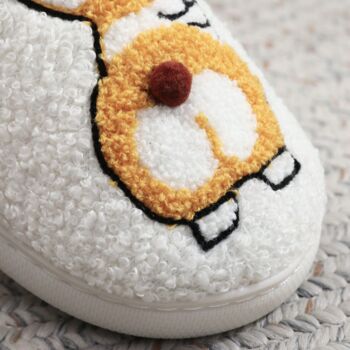 Cute Corgi Slippers With Pom Pom Tail, 6 of 6