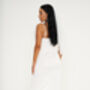 Luxury Silky White Feather Slip Dress, thumbnail 4 of 7