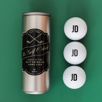 Personalised Golf Or Beer Can Gift With Matching Balls, 4 of 4