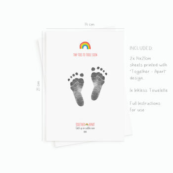 Together Apart Inkless Hand And Footprint Kit, 4 of 5