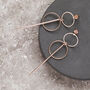 Double Hoop Pendant Drop Earrings, thumbnail 4 of 6