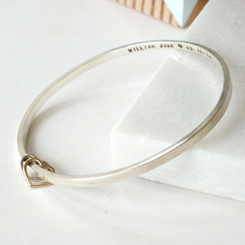 Personalised Bangle With Hearts, 4 of 5