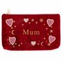 Personalised Mum Embroidered Velvet Mum Make Up Bag Accessories Pouch, thumbnail 2 of 4