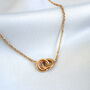 Non Tarnish Linked Rings Infinity Necklace, thumbnail 5 of 10