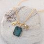 The Trio Emerald, Citrine And Charm Necklace, thumbnail 1 of 10