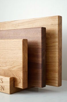 Wooden Chopping Board Set With Stand, 2 of 5
