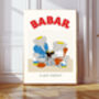Babar Family Picnic Nursery Art Print, thumbnail 1 of 4