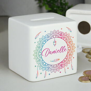 Personalised Dreamcatcher Money Box, 4 of 6