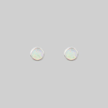Tiny Delicate Opal Earrings, 4 of 5