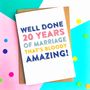 Personalised Good Going Anniversary Greeting Card, thumbnail 4 of 4
