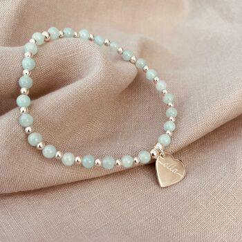 Personalised Sterling Silver And Amazonite Bracelet, 4 of 4