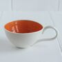 Handmade Porcelain Wonky Cappuccino Cup, thumbnail 11 of 12