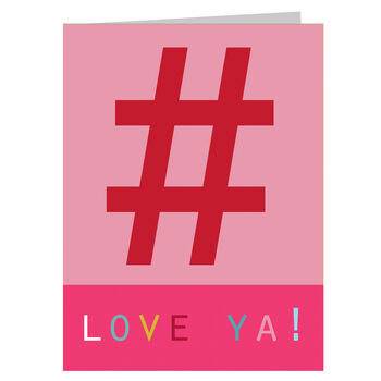 Mini Hashtag Love Ya Card, 2 of 5