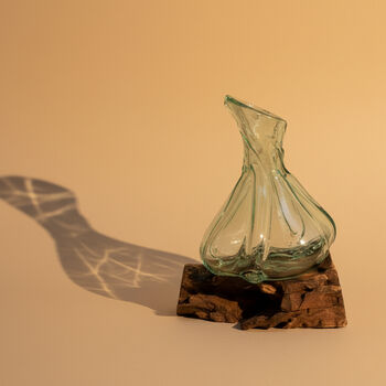 Twisted Molten Glass Wine Decanter And Water Decanter, 3 of 8