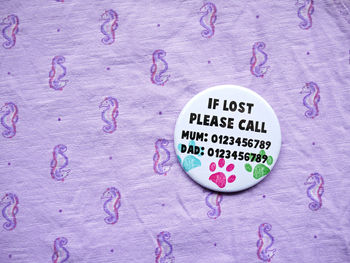 Personalised Lost Child Button Badge, 4 of 4