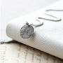 Silver Round Thumbprint Charm Necklace, thumbnail 1 of 6