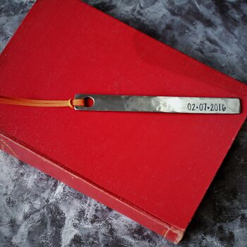 Personalised 11th Anniversary Steel Metal Bookmark, 4 of 10