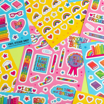 Stationery A5 Vinyl Sticker Sheet, 7 of 9