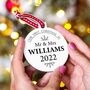 Personalised First Christmas As Mr And Mrs Bauble, thumbnail 1 of 10