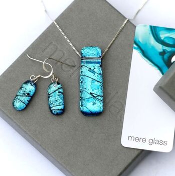 Cremation Ashes Jewellery Fused Glass Necklace, 5 of 10
