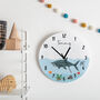 Shark Themed Personalised Bedroom Wall Clock, thumbnail 1 of 2