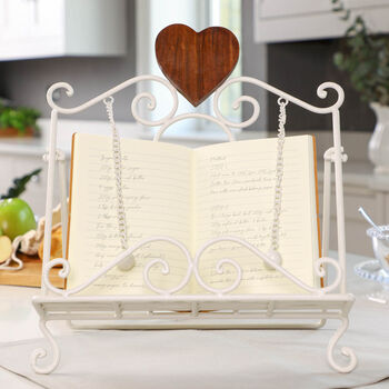 Vintage Kitchen Heart Cook Book Stand, 3 of 10