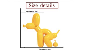 Balloon Dog Ornament In Pooping Design, 6 of 8